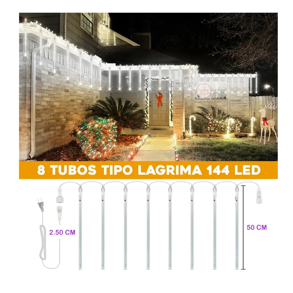 Luces LED Efecto Meteoro | 2.5 Metros x 50CM + eBook de REGALO🎁